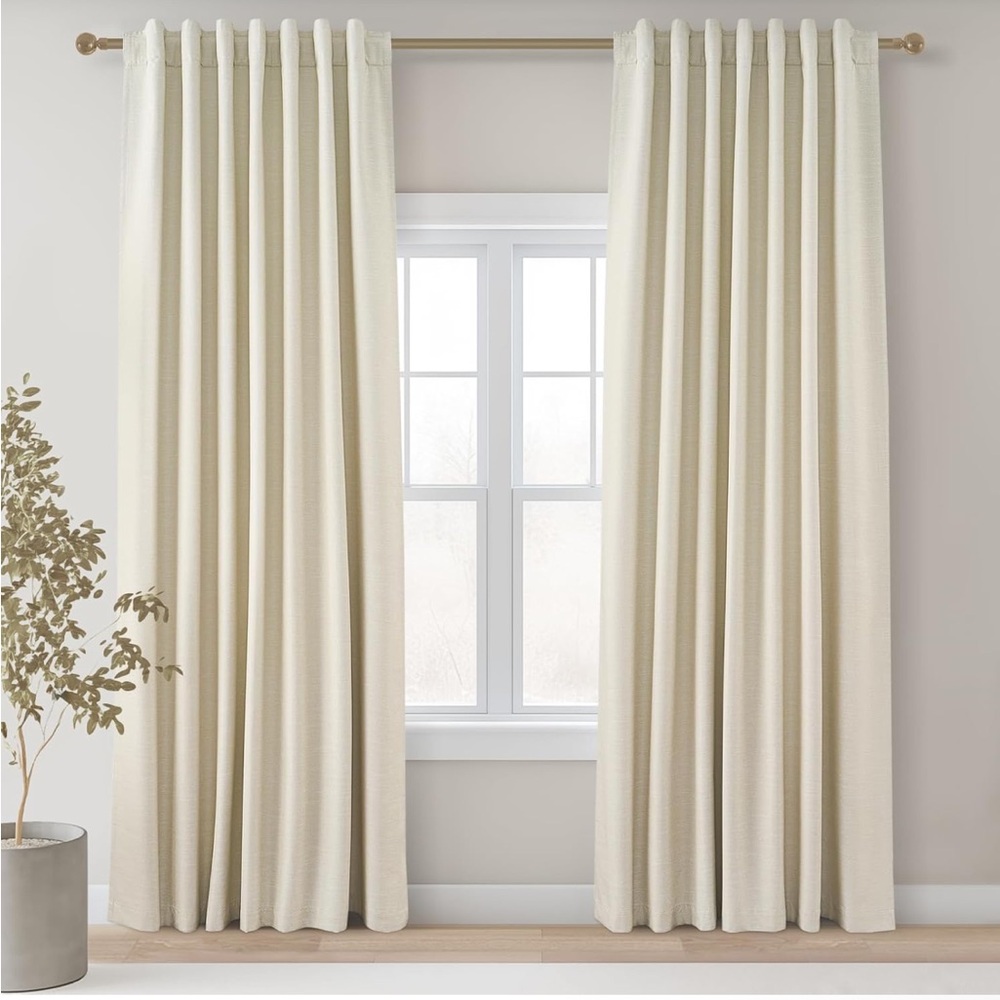 Topfinel Elegant Cream Drapes